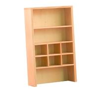 LIXSAZSE Scena di soggiorno con mobili in legno e libreria in miniatura rustica per casa delle bambole, che crea decorazioni vivaci e una scena di colorata. casa delle bambole Per scala 112 con