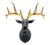 LIXSAZSE Scultura artistica con montaggio a parete con testa di cervo Il colore puro unisce arte e mobili aggiunge bellezza a qualsiasi stanza La scultura ha un effetto 3D