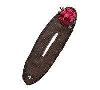 LIXSAZSE Set di accessori per capelli alla moda in rete utilizzata cravatta e forcina per capelli in garza dall'aspetto pulito e fresco per modellatori di panini da donna, Rosso