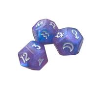 LIXSAZSE Set di dadi con carte dei tarocchi, dadi astrologici, gioco a 12 facce, numeri facili da leggere, giochi da tavolo per famiglie, serate, feste, segno delle costellazioni