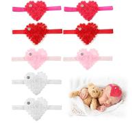 LIXSAZSE Set di fasce per capelli da 8 pacchi/lotto con fasce per capelli in chiffon per accessori per carini e belli a forma di cuore