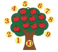 LIXSAZSE Set di giocattoli per la matematica dell'albero di mele Interessanti giocattoli per lo sviluppo per lo sviluppo dei numeri Numeri oggetti scena per l'educazione precoce Oggetti
