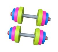 LIXSAZSE Set di pesi con bilanciere e manubri, giocattoli educativi coinvolgenti e colorati, che stimolano la forza e la coordinazione, giocattoli per bambini, set di attrezzature, Manico 12 cm