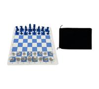 LIXSAZSE Set di scacchi arrotolabile da torneo, costruzione robusta, portatile con borsa per il trasporto, regalo educativo per bambini e adulti, set di scacchi internazionale portatile.