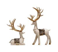 LIXSAZSE Set di statuette decorative a forma di renna | Forme vivaci che adattano a qualsiasi stile del soggiorno. Statuette decorative forma renna per la casa, Beige