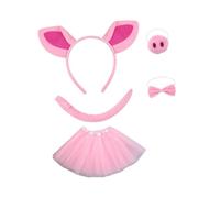 LIXSAZSE Set versatile di costumi da maiale per cosplay con adorabili accessori a forma di animale per feste in Per maschera, eventi a tema e compleanni, , Gonna in tulle , 25x20 cm