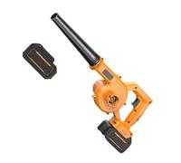 LIXSAZSE Soffiatore per foglie elettrico a montaggio rapido ³/min Soffiatore per foglie con volume d'aria senza fili con batterie e caricabatterie per Ego in ABS, giallo, 1 batteria