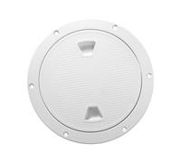 LIXSAZSE Sostituzione a tenuta stagna per boccaporto di barca e yacht, realizzata in modo robusto e facile da usare, con coperchio staccabile, principio ergonomico, manopola Deep, Bianco, 4 pollici