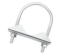 LIXSAZSE Staffa di montaggio per palo dell'antenna, bulloni a U, hardware per TV esterna, supporto per bandiera e ombrellone, con installazione più robusta, supporto per