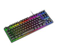 LIXSAZSE Tastiera cablata retroilluminata Tastiere meccaniche universali a 87 tasti Resistenza ergonomica agli schizzi Elettronica di compleanno del computer
