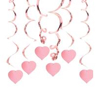 LIXSAZSE Turbinii sospesi a forma di cuore Forniture per soffitti con idromassaggio Ciondolo d'amore Decorazione per feste attraente Decorazione per San Per Valentino, Cuore in oro rosa