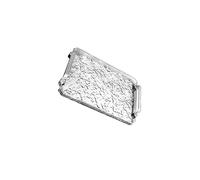 LIXSAZSE Vassoio portaoggetti in acrilico per lavabo da appoggio per bagno, porta profumo, contenitore per servire salse da cucina, vassoio decorativo rettangolare per bar e soggiorno, Chiaro, M