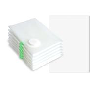 LIXTYC Sacchetti sottovuoto vestiti. Confezione da 6 sacchetti per conservare abiti 40x50 cm + adesivi per contenuto. Buste sottovuoto vestiti. Sacchi salvaspazio da inserire nella valigia da viaggio