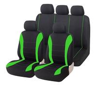 LiYaBaiHuo 9 Pezzi Auto Coprisedili Set per Dacia Dokker 2012-2026, Traspirante Sedere Protezion Sedili Coprisedile Accessori,E/Green