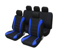 LiYaBaiHuo 9 Pezzi Auto Coprisedili Set per Ford Focus St Mk4 Focus Mk2 S Focus Mk2, Traspirante Sedere Protezion Sedili Coprisedile Accessori,C/Blue