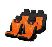 LiYaBaiHuo 9 Pezzi Coprisedili Auto per Dacia Sandero Stepway 3.Gen 2.Gen 2012-2016 2017 2018 2019 2020-2025, Set Copri-Sedile Fodere per Anteriori e Posteriori Antiscivolo Accessori, D/Orange