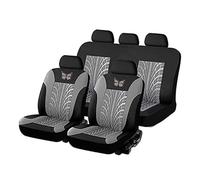 LiYaBaiHuo 9 Pezzi Coprisedili Auto per Dacia Sandero Stepway 3.Gen 2.Gen 2012-2016 2017 2018 2019 2020-2025, Set Copri-Sedile Fodere per Anteriori e Posteriori Antiscivolo Accessori, C/Grey