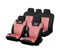 LiYaBaiHuo 9 Pezzi Coprisedili Auto per Dacia Sandero Stepway 3.Gen 2.Gen 2012-2016 2017 2018 2019 2020-2025, Set Copri-Sedile Fodere per Anteriori e Posteriori Antiscivolo Accessori, F/Pink