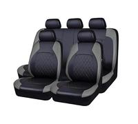 LiYaBaiHuo 9 Pezzi coprisedili Auto per MG ZS Hybrid+ Luxury (2024 2025), Traspirante Cuscino Pelle Set Coprisedili Protezione Interno Accessori,C/Grey