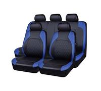 LiYaBaiHuo 9 Pezzi coprisedili Auto per MG ZS Hybrid+ Luxury (2024 2025), Traspirante Cuscino Pelle Set Coprisedili Protezione Interno Accessori,D/Blue