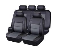 LiYaBaiHuo Coprisedili Auto per Honda CRV 2017-2022 2023 2024, Pelle Protezione Sedili Anteriori e Posteriori Traspirante Interno Accessori, D/Black Gray