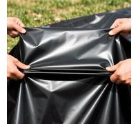 Liyadolaam Fodera per laghetto HDPE 1x10m 3x4m 6x8m 10x15m Nero 0,13mm Resistente alla Perforazione Durevole Tappetino per laghetto per stagni per Pesci Fioriera Cascata