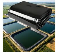 Liyadolaam Guaina per laghetto Membrana laghetto Resistente Nera HDPE per laghetti all'aperto Stagni per Anatre Cascate da Cortile Serbatoio irrigazione - Flessibile Durevole
