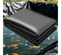 Liyadolaam Membrana Impermeabile Nera per laghetto per Pesci 0,13mm, HDPE, Resistente UV, per stagni per Koi all'aperto, Giochi d'Acqua, fontane da Giardino, stagni di Loto(4x12m)