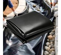 Liyadolaam Resistente Rivestimento Nero per laghetto | Telo Impermeabile Resistente UV HDPE 0.13mm | per l'abbellimento dei corsi d'Acqua dello Stagno Artificiale del Lago(4x4m)