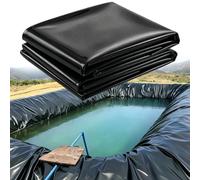 Liyadolaam Rivestimenti per stagni per Serbatoi HDPE Fodera per dighe geomembrana Nera Resistente per cisterne per stagni all'aperto per digestori di biogas - Flessibile e Durevole(5x12m)