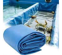 Liyadolaam Rivestimento laghetto acquacoltura HDPE 0,16mm Blu per laghetti all'aperto Cascate dall'aspetto Naturale Bacini di ritenzione - Durevole Sicuro per Pesci(2x3m)