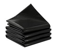 Liyadolaam Sottofondo per laghetto da 5mil 1x6m 2x5m 5x6m 7x8m 8x10m 10x12m Membrana Nera Resistente per stagni all'aperto Letto rialzato Serbatoio Industriale(7x10m)
