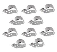 Liyafy 10 plettri in acciaio inox per pollice per basso gutiar ukulele banjo - argento