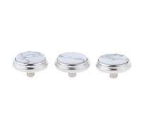 Liyafy - 3 bottoni a forma di tromba, per strumenti musicali, colore: Argento con intarsio bianco turchese