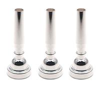 Liyafy 3pcs Argento Placcato Tromba Bocchino 3C 5C 7C Tromba Accessori Parti per Principianti e Giocatori Professionali