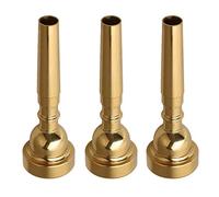 Liyafy 3pcs Bocchino Tromba Placcato Oro 3C 5C 7C Tromba Accessori Parti per Principianti e Giocatori Professionali