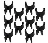 Liyafy Clip per penna a tromba, in ottone, per strumenti e matite, per creare musica e prendere appunti (10 pezzi, nero)