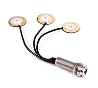 Liyafy Trasduttore pickup piezoelettrico autoadesivo 3 in 1 per microfono e jack terminale da 6,35 mm, per pianoforte, Kalimba e altri piccoli strumenti