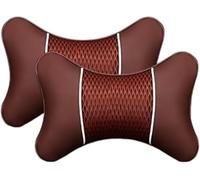 LIYANDAFA 2 Pezzi Cuscino Poggiatesta Auto per Renault Clio IV Clio 4 2014-2020, Pelle PU Rete Supporto Collo Viaggio Accessori Interni Ergonomico,Red