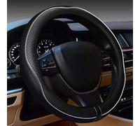 LIYANDAFA Coprivolto Auto Adatto per Mazda MX-30 e-Skyactiv R-EV 2023-2025, Pelle in Microfibra Antiscivolo Traspirante Protezione Volante Accessori Interni Sportivo Elegante,Black White