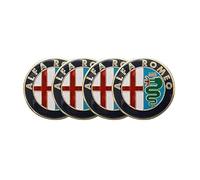 LIYANGT1 4 Pezzi Copri Ruota per Alfa Romeo Mito 147 156 159 166 50mm, Auto Coprimozzo Ruota Centrale coprimozzo Copri Badge,B