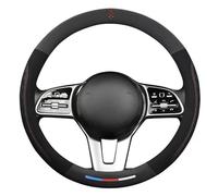 LIYANGT1 Coprivolante per Auto per Mercedes Benz E-Klasse T-Modell S214 I 2023-2024, Auto Volante Coprivolante Coprivolante Auto Finta Pelle Copertura di Volante Traspirante e Antiscivolo,Black O