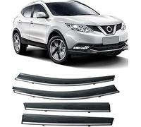 LiyanWu Deflettori d'Aria Antiturbo per Nissan Qashqai J11 2016-2021, Kit Deflettori per Finestrtini Auto Deflettori Vetri Laterali Deflettore Pioggia Antivento