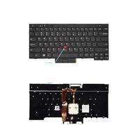 LIYANYG Tastiera Russa per Laptop statunitense per Lenovo per IBM per Thinkpad T430 L430 W530 T430I T430S X230I T530 L530 X230 T530I 04X13153 retroilluminata(US with Mouse)