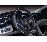 LiYeeYP 37-38cm Coprivolante Auto per Jaguar F-Pace 2016-2021 | Protezione sagomata 37-38 cm, Microfibra sintetico traspirante, Impugnatura ergonomica antiscivolo, Riparo usura sterzo