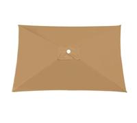 LIYI929GP Telo di Ricambio per Ombrellone Colonna Centrale, Copertura di Rechange per Parasole da Giardino Tavolo, Impermeabile Durevole per Esterni, 4 6 8 Stecche Tessuto di Sostituzione(Khaki,2X3m)