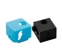 LIYIANWAN tianwandong 5/10 pezzi Blocco termico in alluminio for estrusore J-head Stampanti 3D Parti in silicone ad alta temperatura Accessori for blocchi riscaldanti BP6(Black With Sock,5pcs)