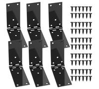 LiYiJiKeJi 6 Pz Nastro per Casse, Cerniera Cassapanca, Cerniere per Porte Resistenti, Cerniera a Scomparsa, Cerniere Connettore per Mobili Scatole Porte in Legno Armadi (200 x 45 mm)