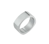 LIYINGFUING 2PC- gioielli da uomo in acciaio inox quartetto personalità anello, 9#, Metallo