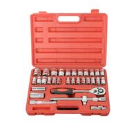 LIYINGFUING con strumenti combinati a manicotto, strumenti hardware di manutenzione automobilistica - cintura rossa 32 pezzi set